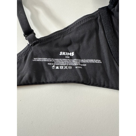 New Skims Fits‎ Everybody Lace Unlined Demi Bra Size 32 DD Onyx Black Intimates - Picture 4 of 8